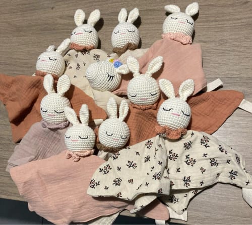 Customer photo review of Crochet Rabbit Baby Baby Security Blanket