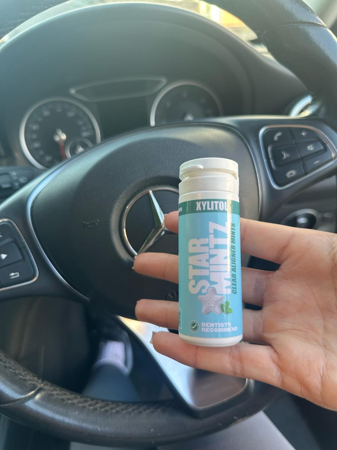Customer photo review of StarMintz Breath Mints for Aligners