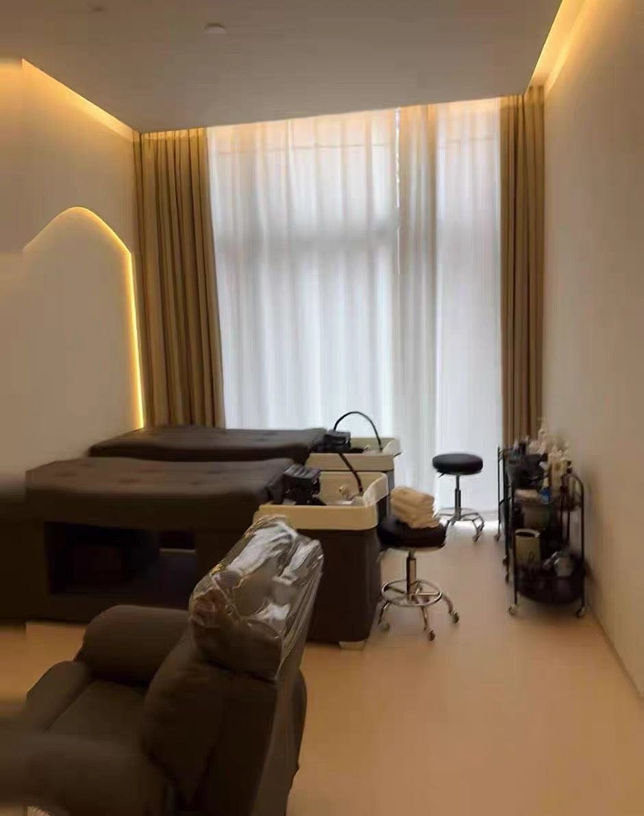 Customer photo review of Plumbed Full Body Head Spa Shampoo Bed XTY-73