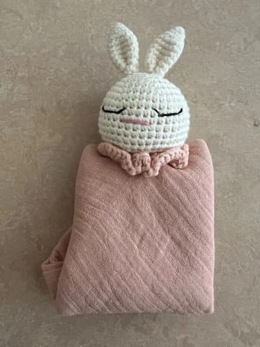 Customer photo review of Crochet Rabbit Baby Baby Security Blanket