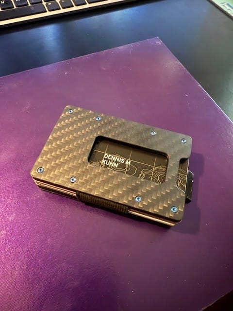 Customer photo review of Carbon Fiber 3K matte Slim Wallet