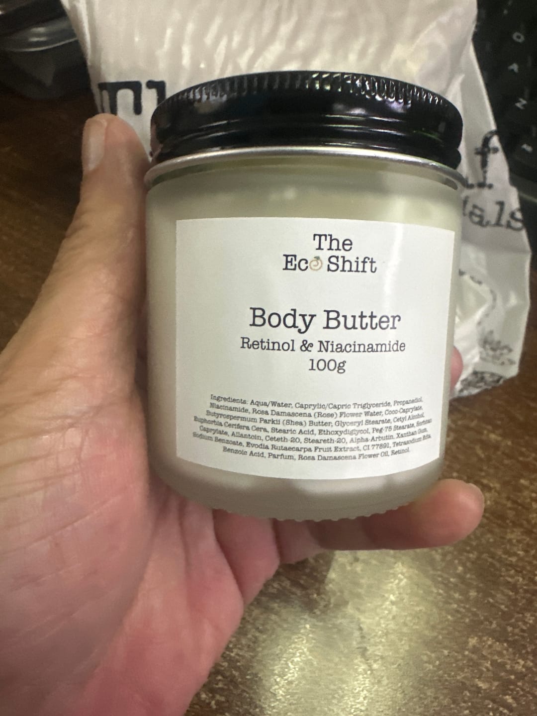 Customer photo review of Body Butter with Retinol & Niacinamide