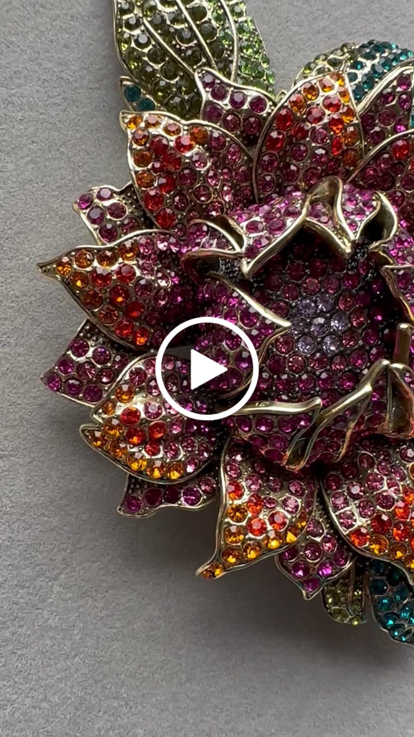 Customer video review of Heidi Daus® "Late Bloomer" Crystal Floral Pin