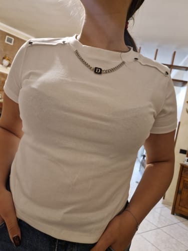 Customer photo review of T-shirt catena D - bianca