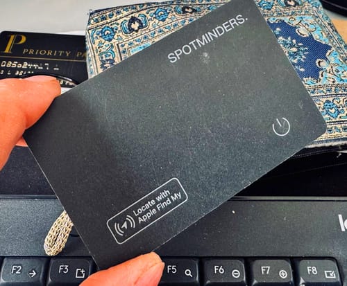 Customer photo review of SPOTMINDERS. Tracking card