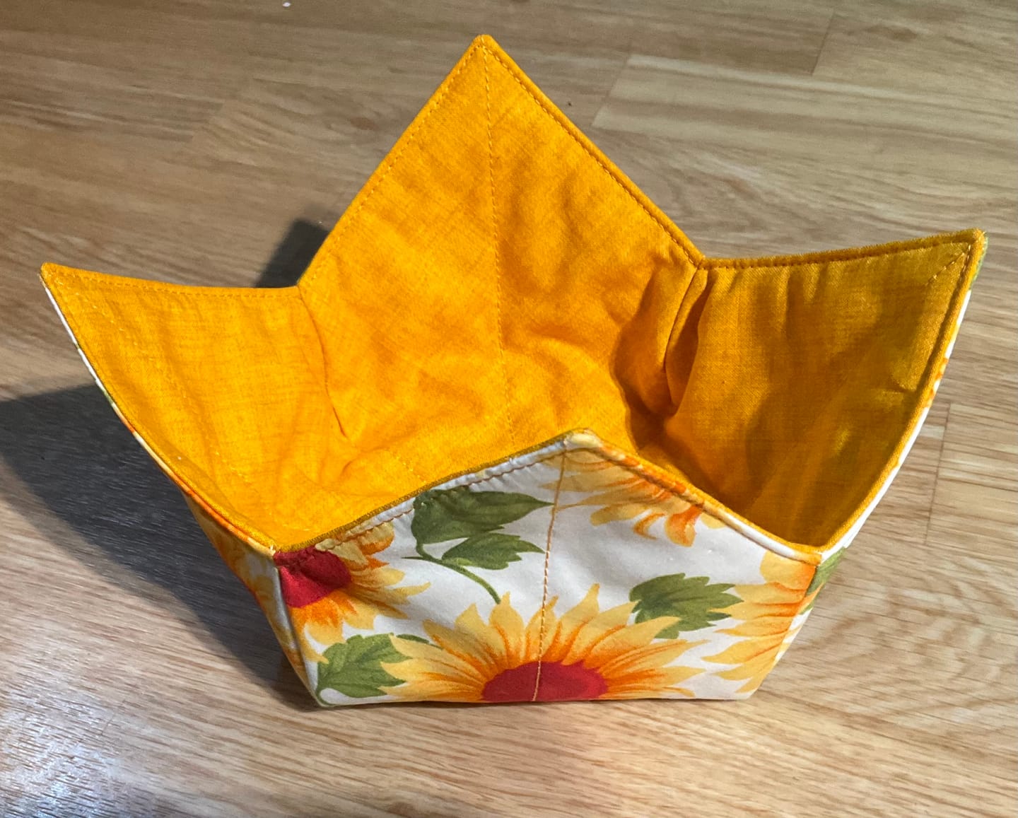 Customer photo review of Sunflowers Rose & Hubble Cotton Poplin Fabric