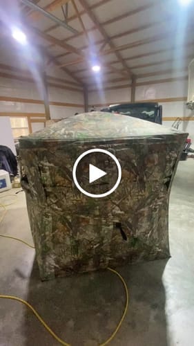 Customer photo review of VisX/VisMax 270 Degree 3 Full Panels See Through Hunting Blind and Rain Suit Bundle