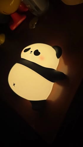 Customer photo review of Panda LED USB Rechargeable Silicone Night Lights