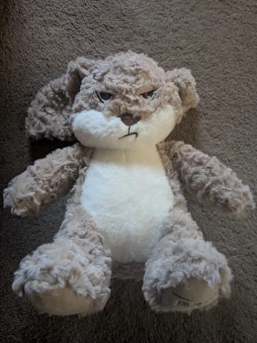 Customer photo review of Large Angry Rabbit Plush Toy