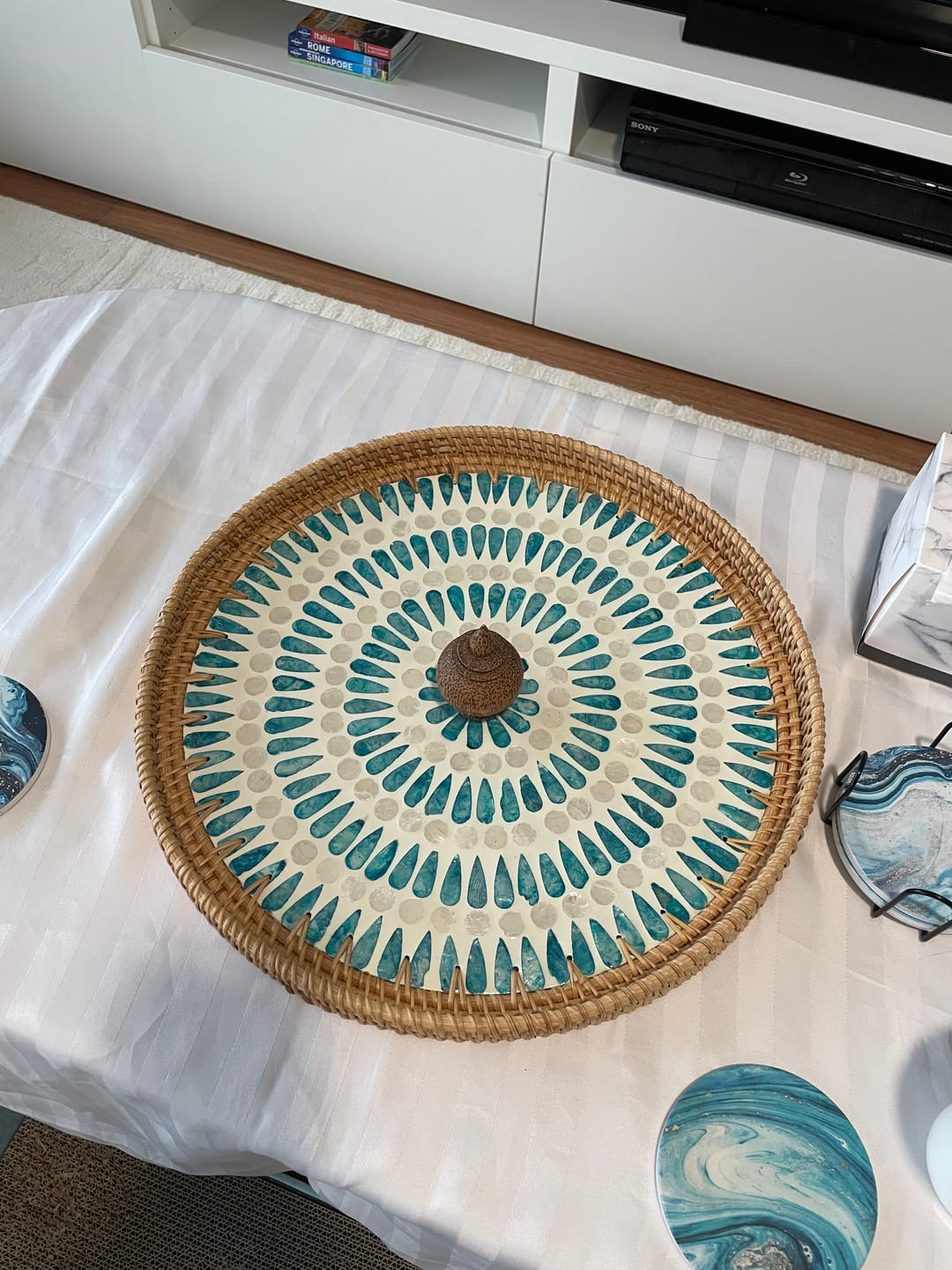 Customer photo review of Serene Large Rattan Tray