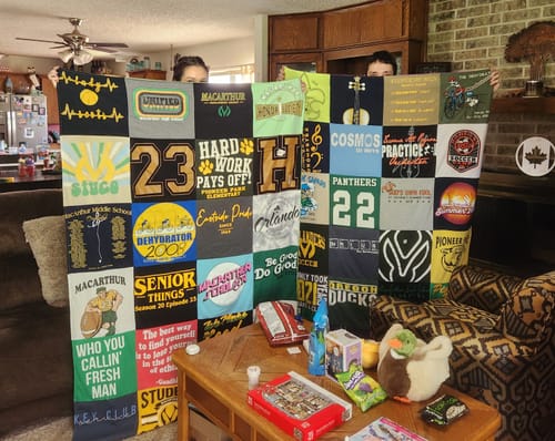 Customer photo review of Project Repat T-Shirt Quilt