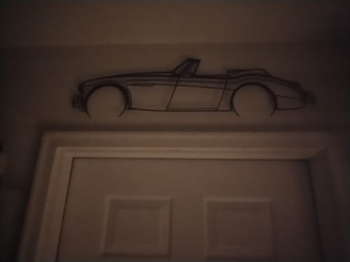 Customer photo review of Healey 3000 1966 Detailed Silhouette Metal Wall Art