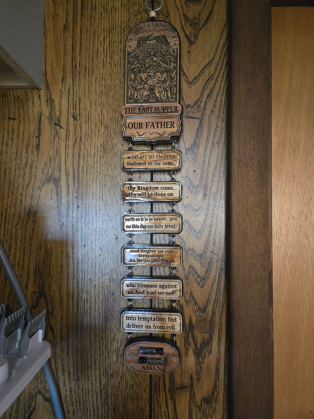 Customer photo review of Lord's Prayer and Last Supper Wall Hanging – Crafted in the Holy Land