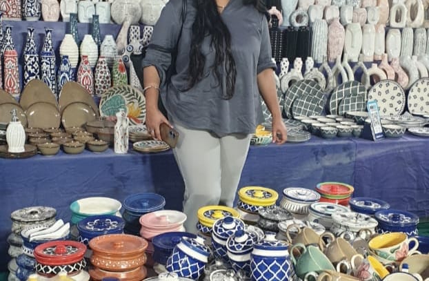 Customer photo review of Grey Viscose Pleated Top