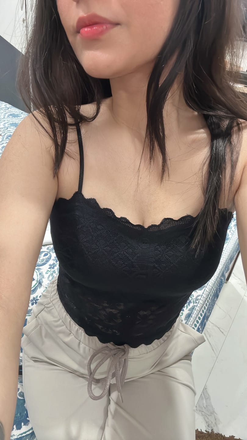 Customer photo review of BLACK PADDED CAMI TOP