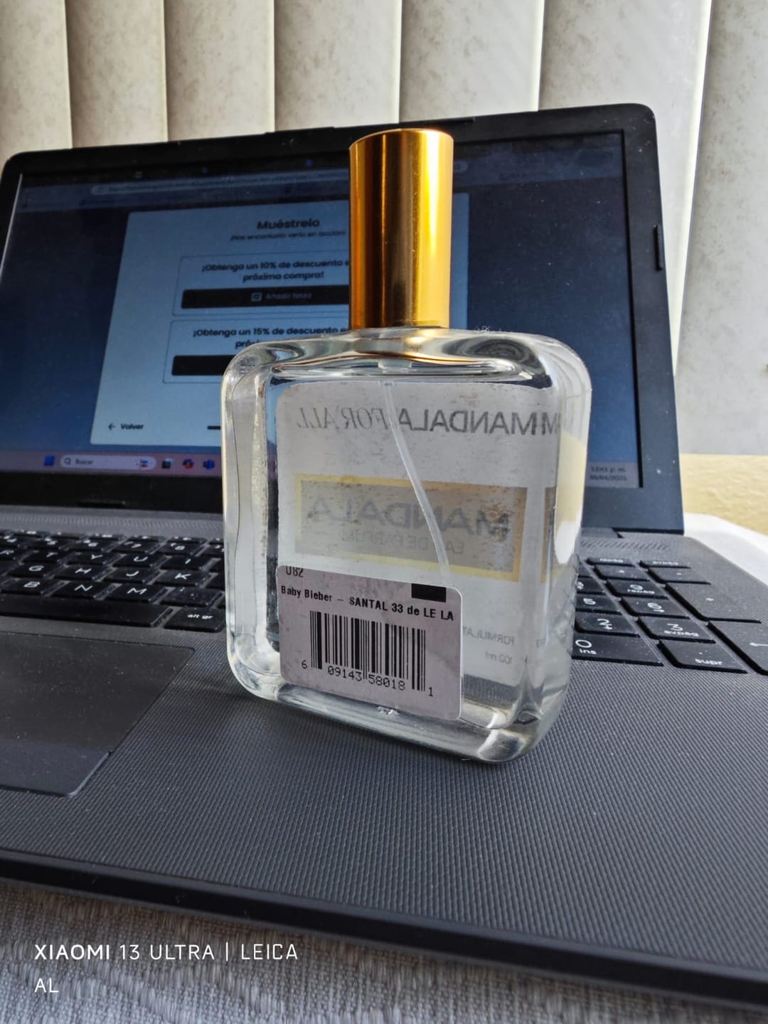 Customer photo review of Baby Bieber - Inspirado en SANTAL 33 de LE LABO y LUST PARADISE de EX NIHLO 100ml-