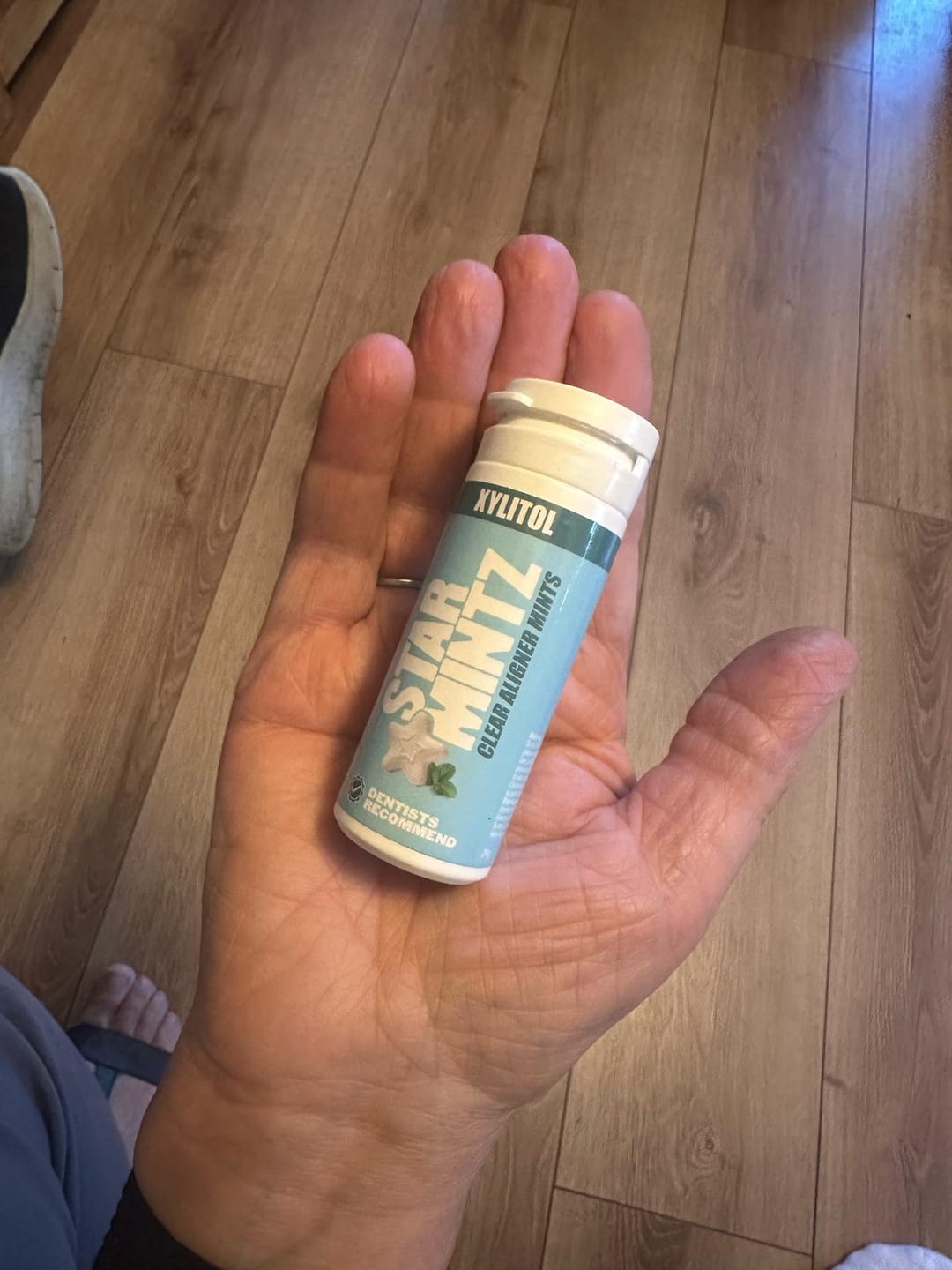 Customer photo review of StarMintz Breath Mints for Aligners