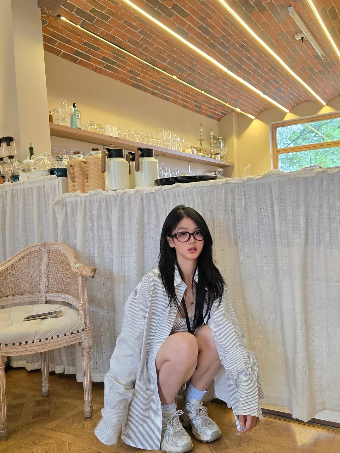 Customer photo review of ROVENTE Striped Cotton Three-Piece Lounge Set