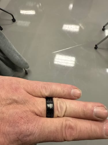 Customer photo review of MasonicMan Mens Titanium Freemason Masonic Ring