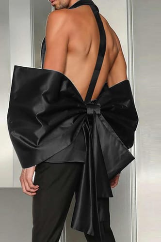 Customer photo review of Mens Cross Design Cold Shoulder Solid Shirt SKUK31927