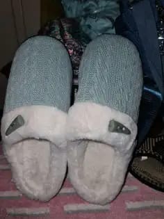 Customer photo review of PLUSH SHERPA SLIPPERS - 50% OFF