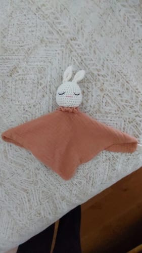Customer photo review of Crochet Rabbit Baby Baby Security Blanket