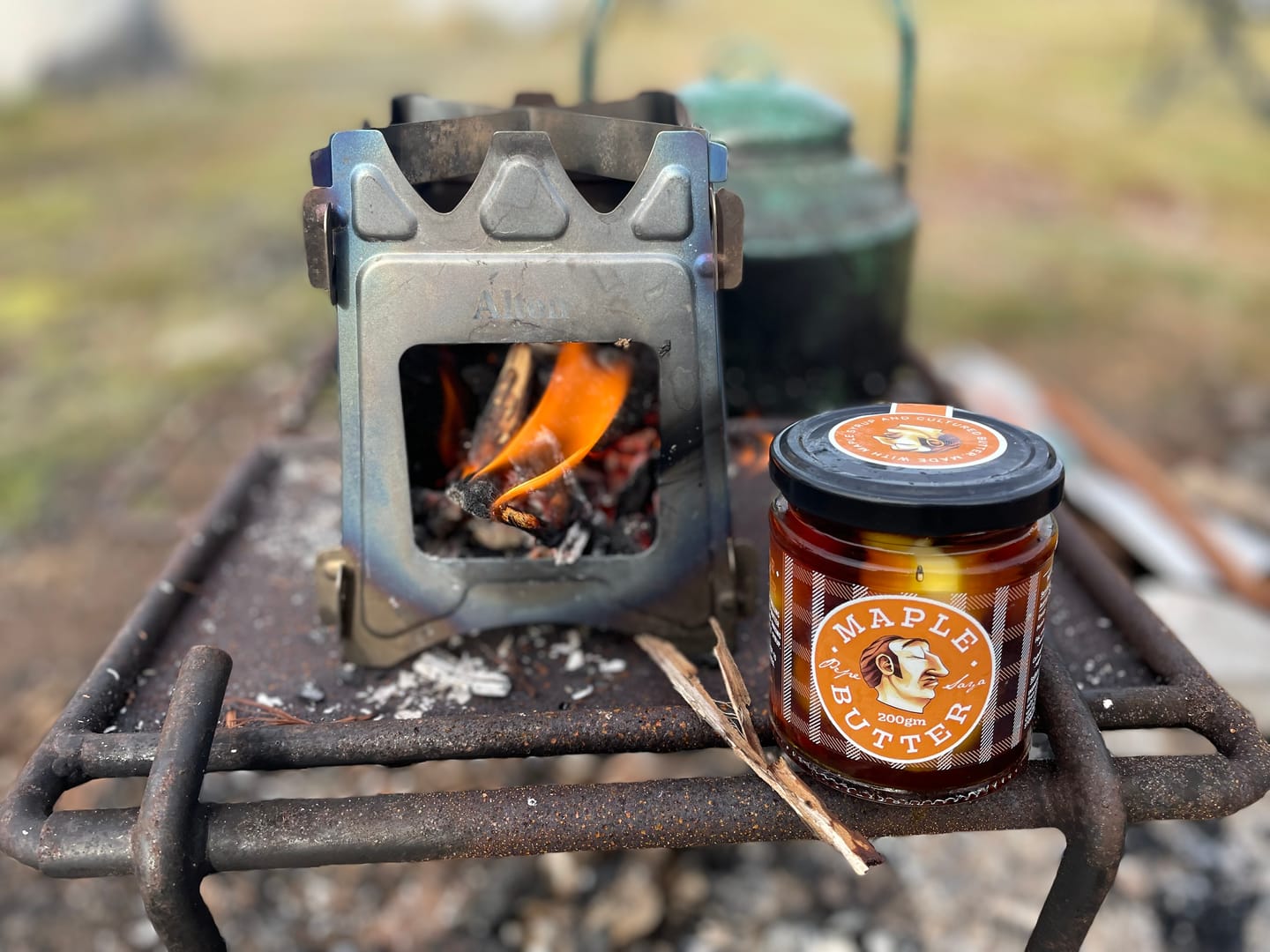 Customer photo review of Titanium Flatpack Twig Stove