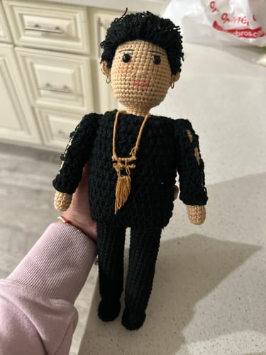 Customer photo review of Tranquil® - Personalized Crochet Doll with Photo Card