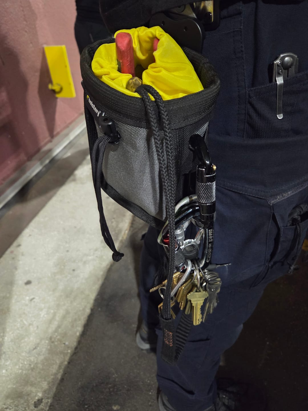 Customer photo review of Joey Pouch Pro | Clip-On Tool & Hardware Pouch