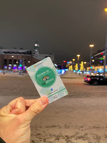 Customer photo review of RATECARDS™ - Tripadvisor Review Card