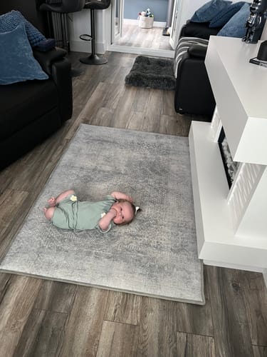 Customer photo review of The Mellow Mat® Designer Print | Light Grey (Soft Touch Sensory Tatami Rug)