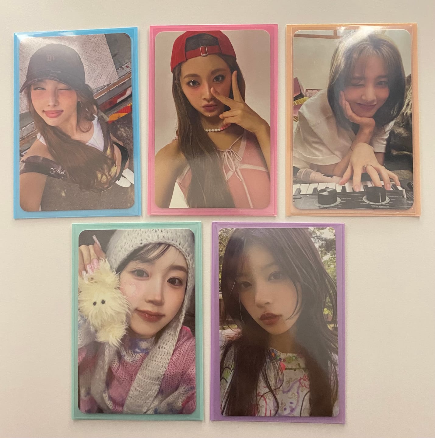 Customer photo review of COLORED PHOTOCARD SLEEVES - PASTEL RAINBOW PACK