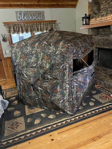 Customer photo review of VisX/VisMax 270 Degree 3 Full Panels See Through Hunting Blind 2 Sets Bundle
