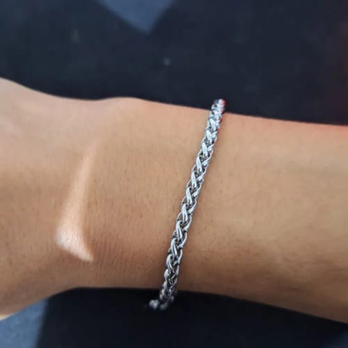 Customer photo review of Chain Bracelet Set (Silver) - 2 Pack