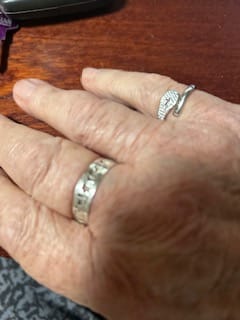 Customer photo review of (GIFTING OFFER) "FAITH" Handmade Christian Family Ring in Zircon & 925 Sterling Silver