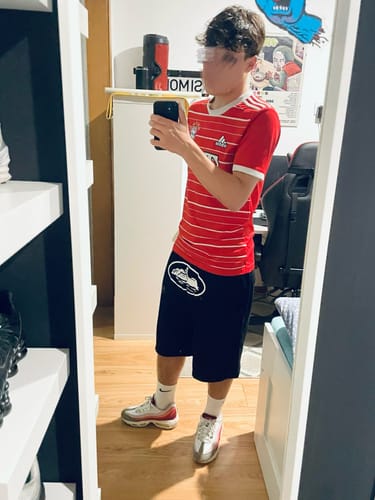 Solange F. review of Alcatraz Basic Shorts Red and white image 1 out of 1