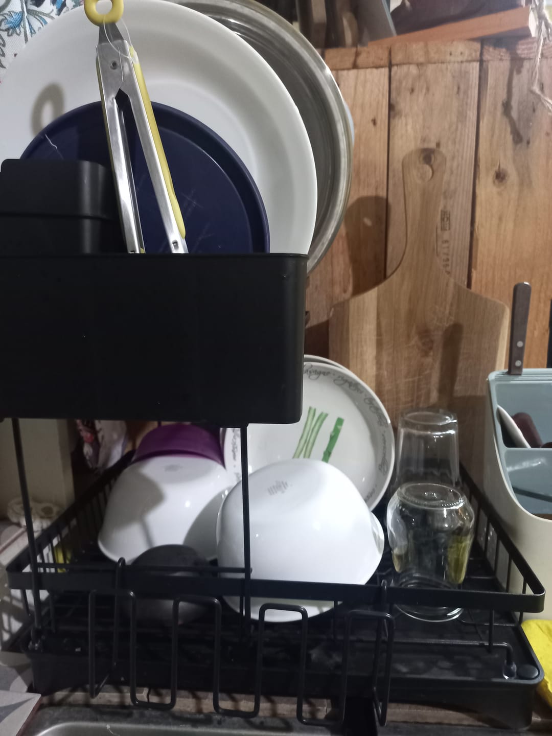 Customer photo review of Escurridor De Platos 2 Niveles Secador Desmontable Loza Inoxidable Rack