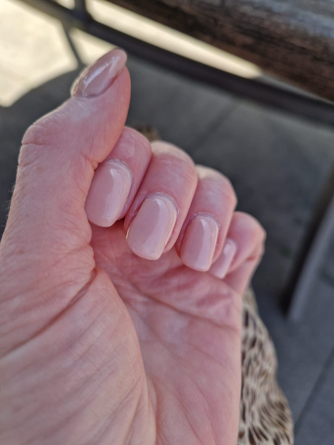 Customer photo review of Peach Sorbet Dipping Powder