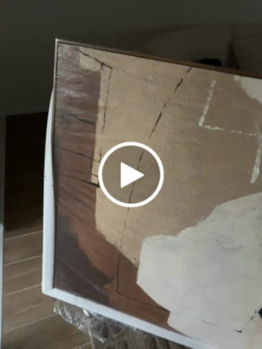 Customer video review of Black And Brown Minimalist Painting #ABAS53