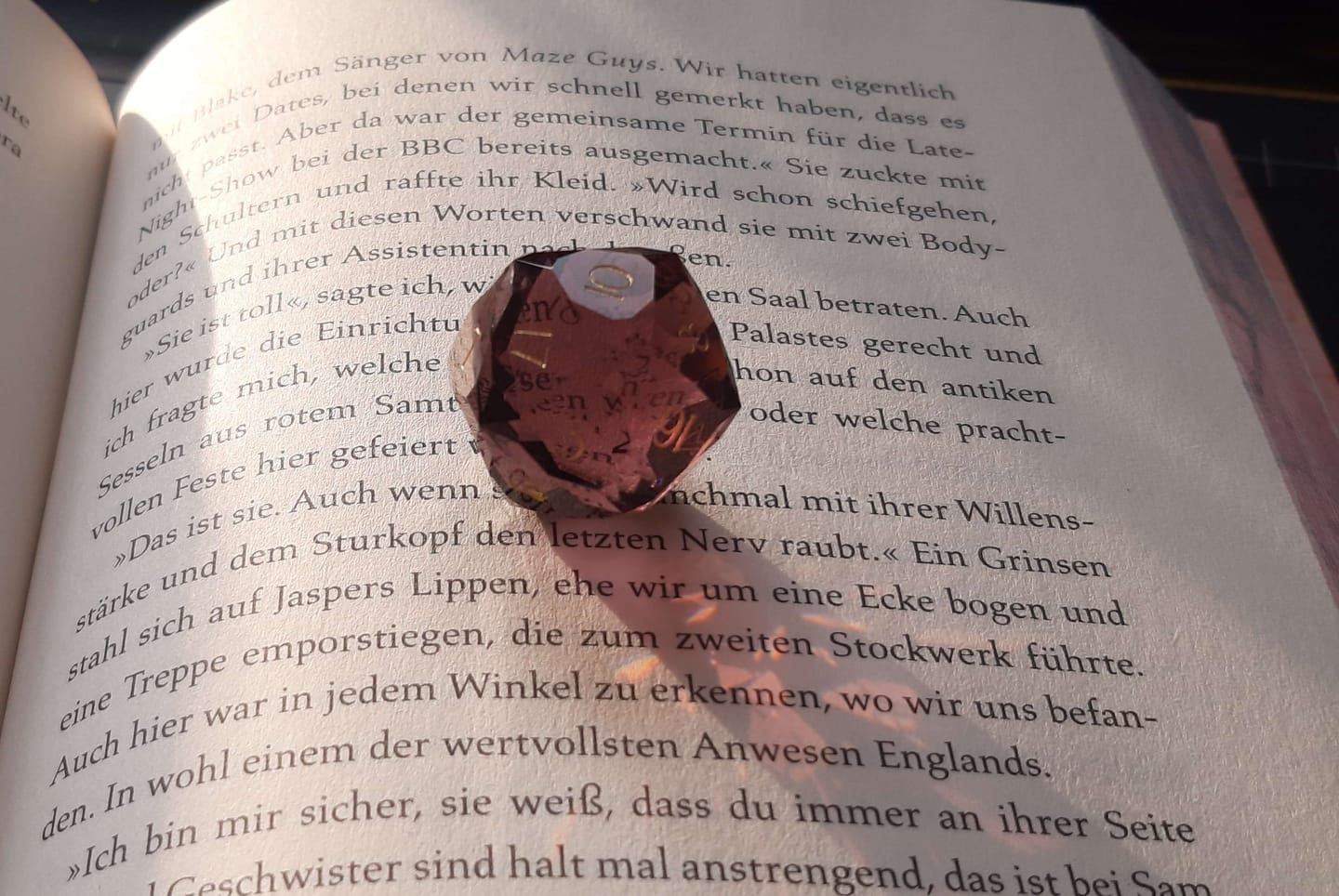 Customer photo review of URWizards D&D Multi-faceted Colorful Glass Engraved Dice Set