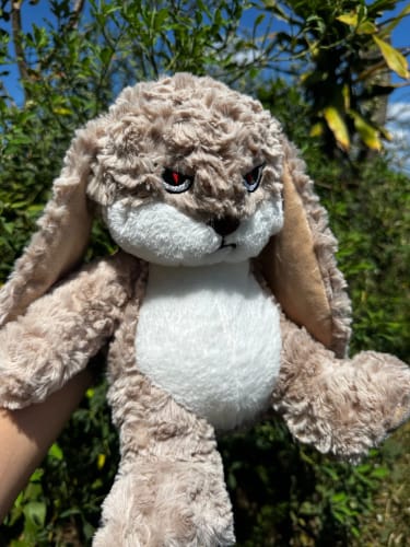 Customer photo review of Large Angry Rabbit Plush Toy