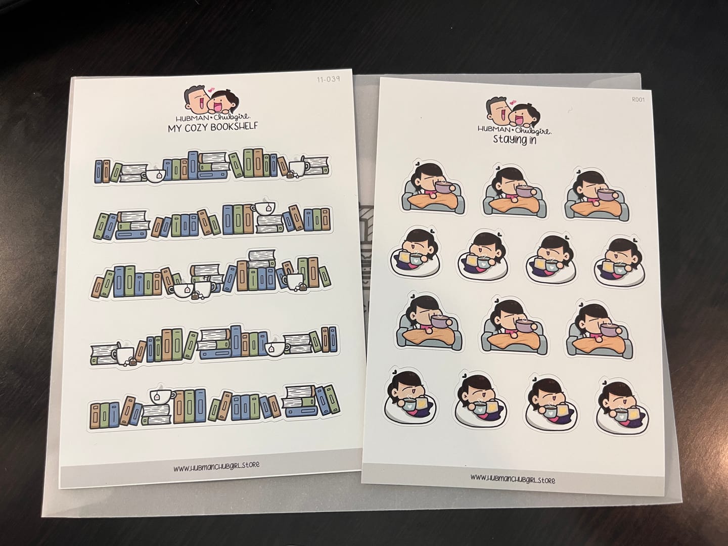 Customer photo review of My Cozy Bookshelf Planner Stickers