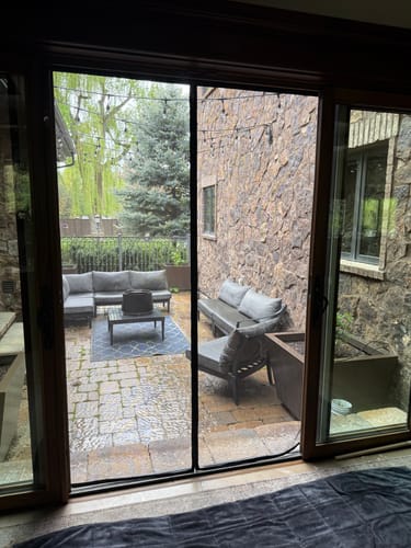 Customer photo review of Custom Magnetic Screen Door