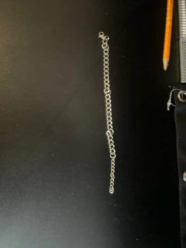 Customer photo review of Chain Bracelet Set (Silver) - 2 Pack