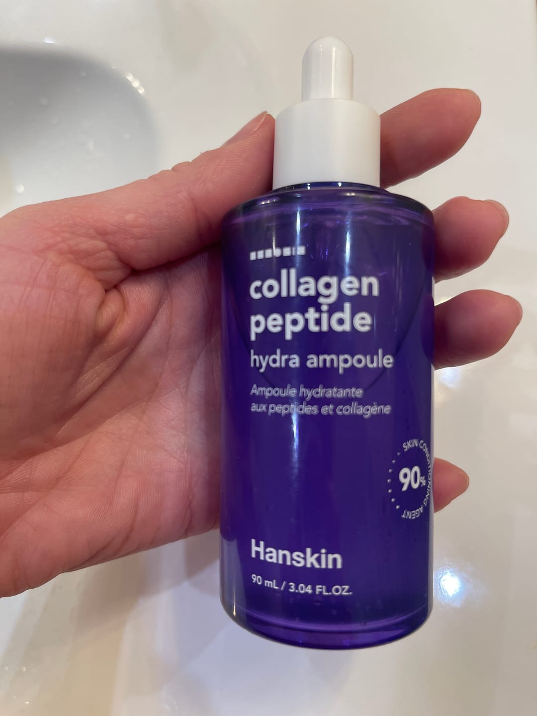 Customer photo review of Mitrinošs serums ar pretnovecošanās efektu HANSKIN Collagen Peptide Hydra Ampoule