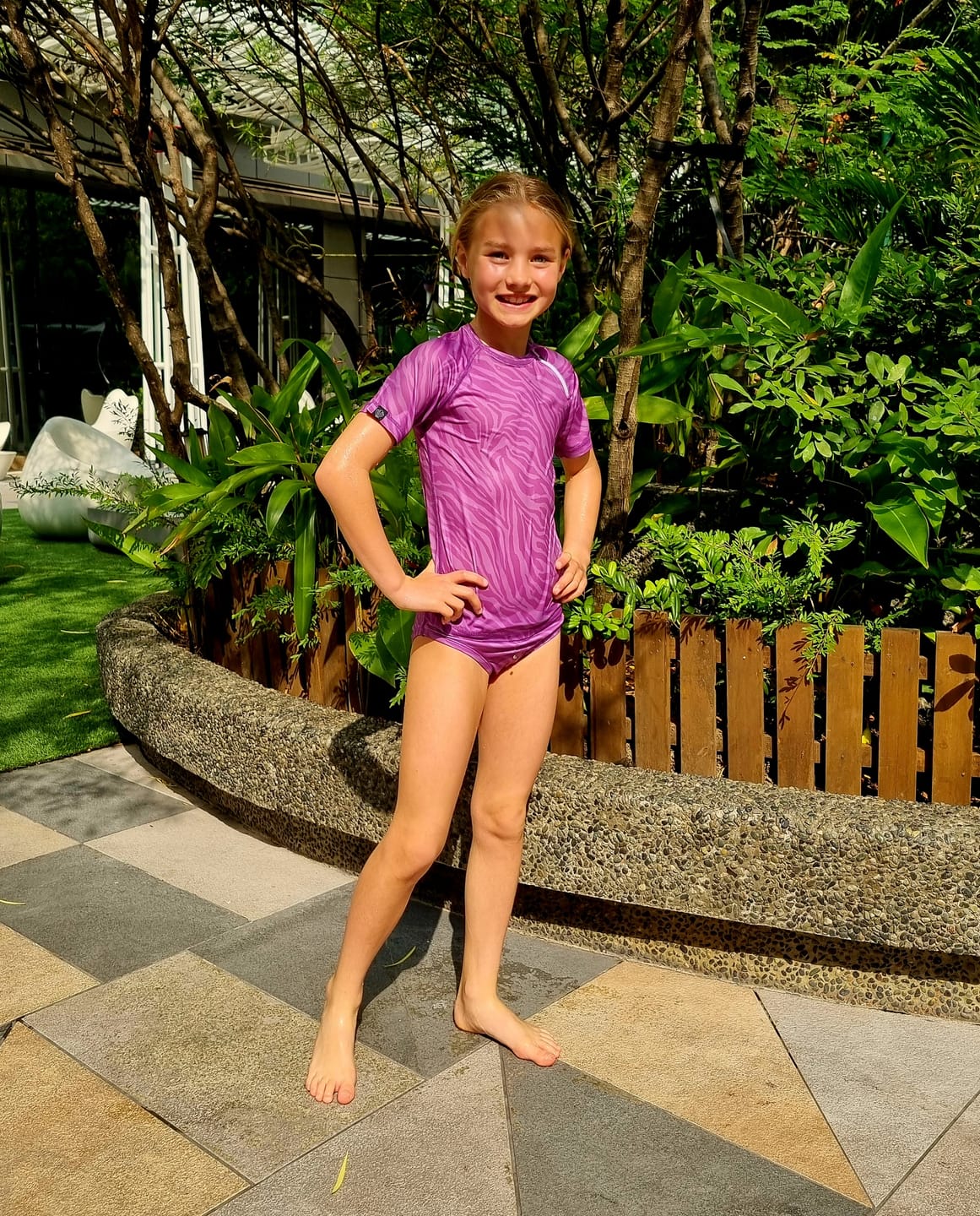 Customer photo review of PURPLE SHADE TEE