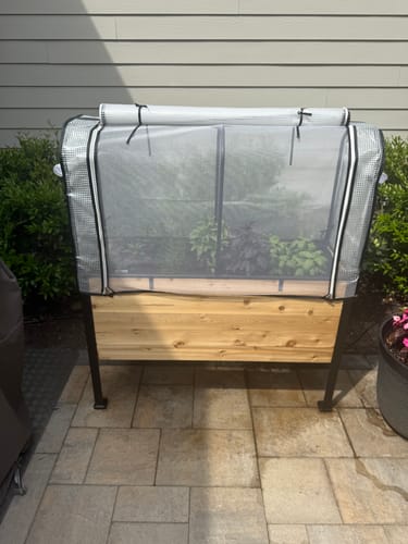 Customer photo review of 18" x 48" Raised Garden Bed - 30" TALL