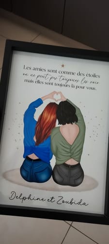 Customer photo review of Affiche Personnalisée - Meilleures Amies