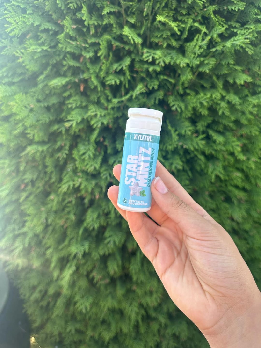 Customer photo review of StarMintz Breath Mints for Aligners