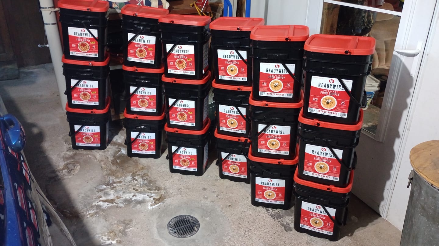 Customer photo review of 104 Serving Variety Pack Bucket BOGO New